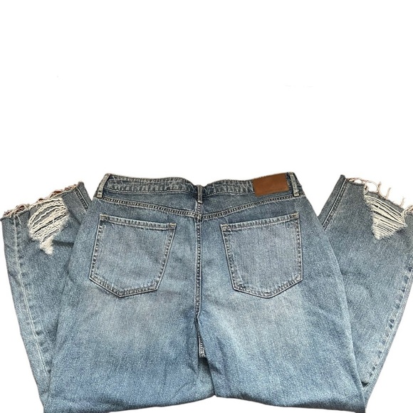 American Rag Cie Mom 100% Cotton Denim Jeans Raw Hem size 15 - Picture 2 of 9